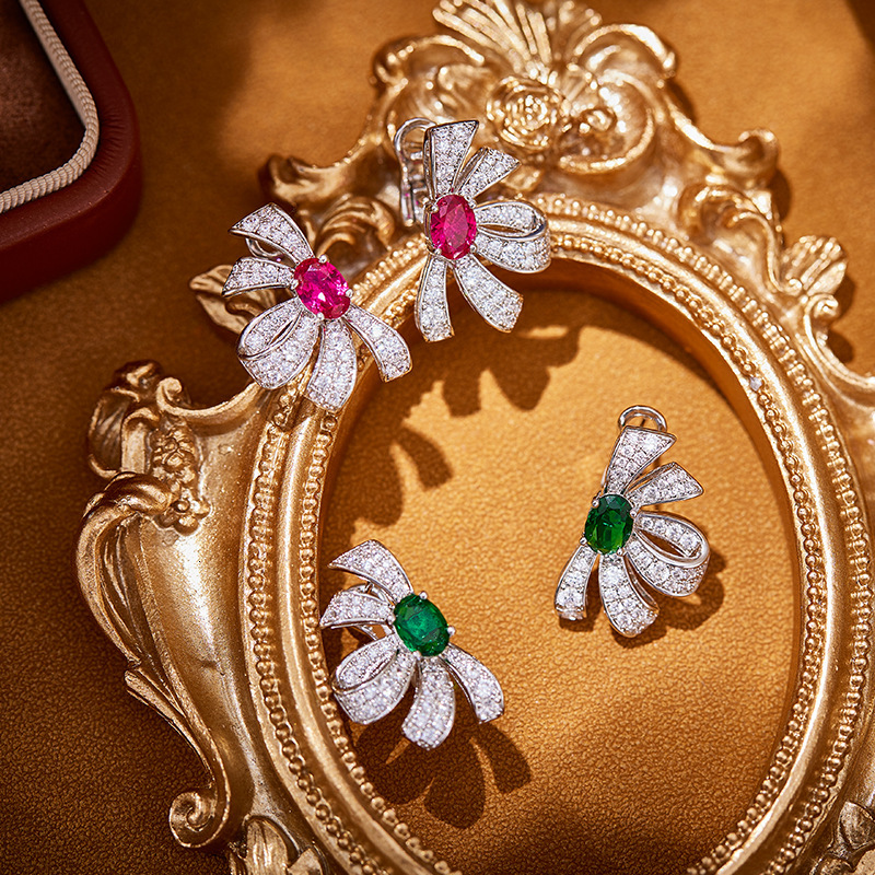 Earrings Half Bow Earrings With Gold Plated Splicing Design Earrings , French Style Women's Daily Commuting Ear Accessories Earrings