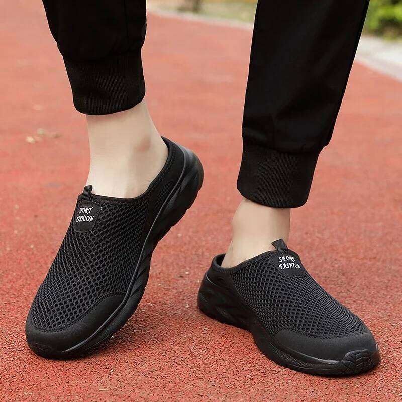 MAEDEF Summer Outdoor High Quality Anti-slip Men Leisure Shoes New 2024 Mesh Breathable Soft Comfortable Flat-bottomed Slippers