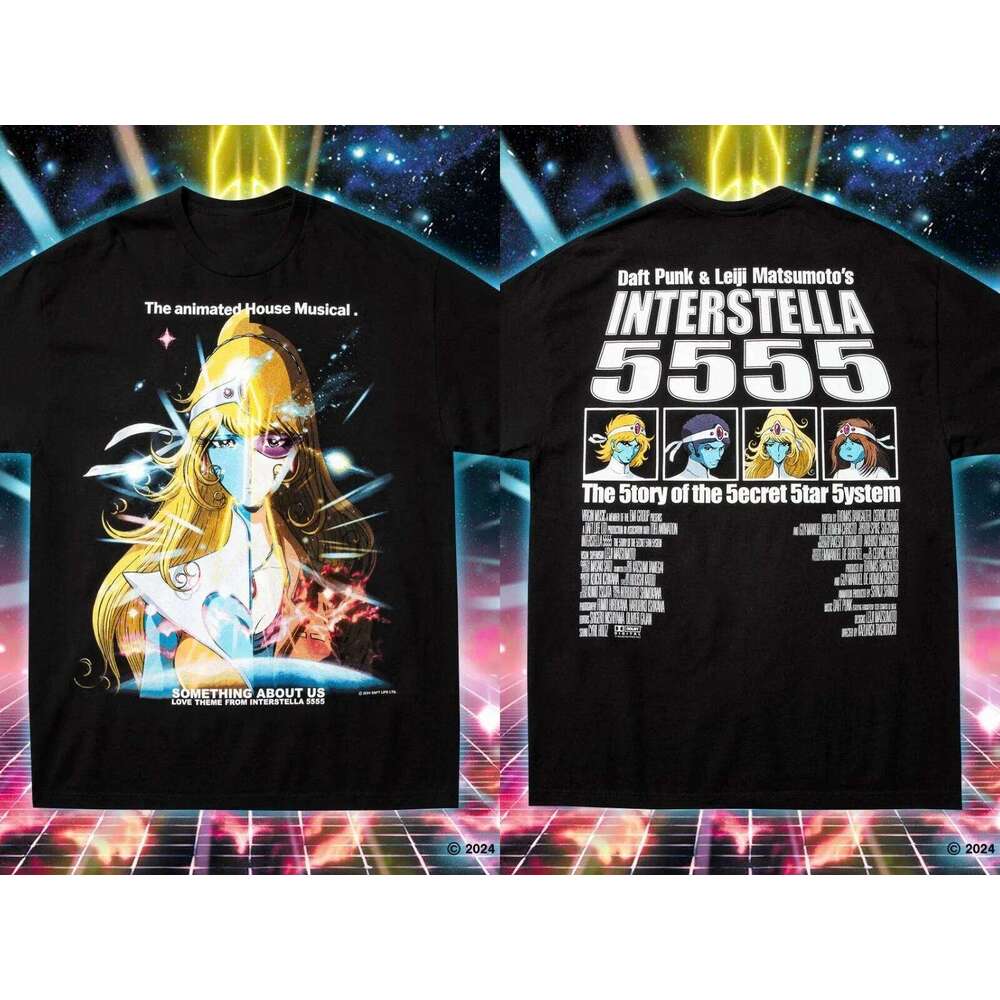 Heavy Metal Band T-shirts DAFT PUNK and Leiji Matsumoto Print T-shits Casual Cotton Oversized Short Sleeve Rock Punk Women Tee C260224
