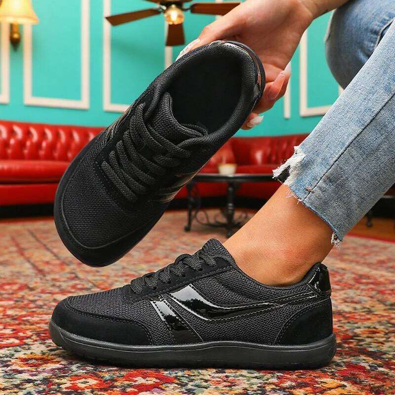 New Wide Toe Mens Womens Casual Lightweight Soft Sole Walking Breathable Mesh Sneakers Comfortable Hikning Shoes