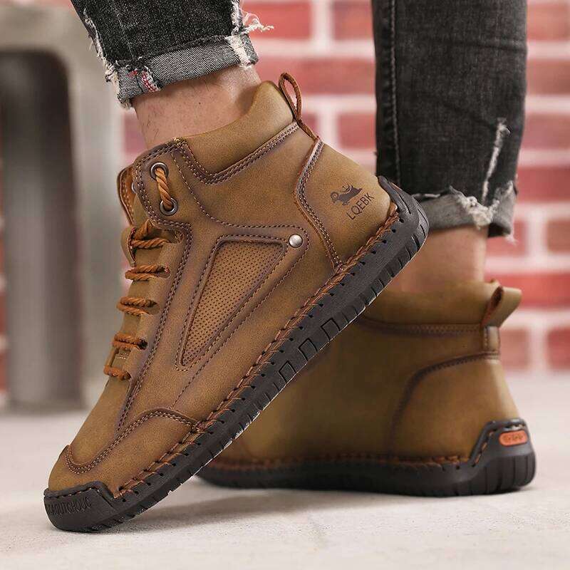 Boots for Men British Style Retro Anti Slip Loafers Casual Soft Soled Women Nude BootsSpring Autumn Comfortable New Women's Shoe