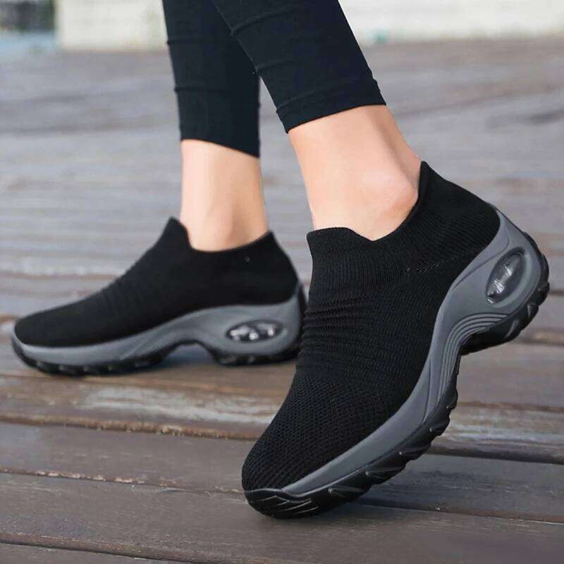 Women's Walking Knitted Mesh Upper Lightweight for Daily Wear Outdoor Activities Casual Slip on Shoes