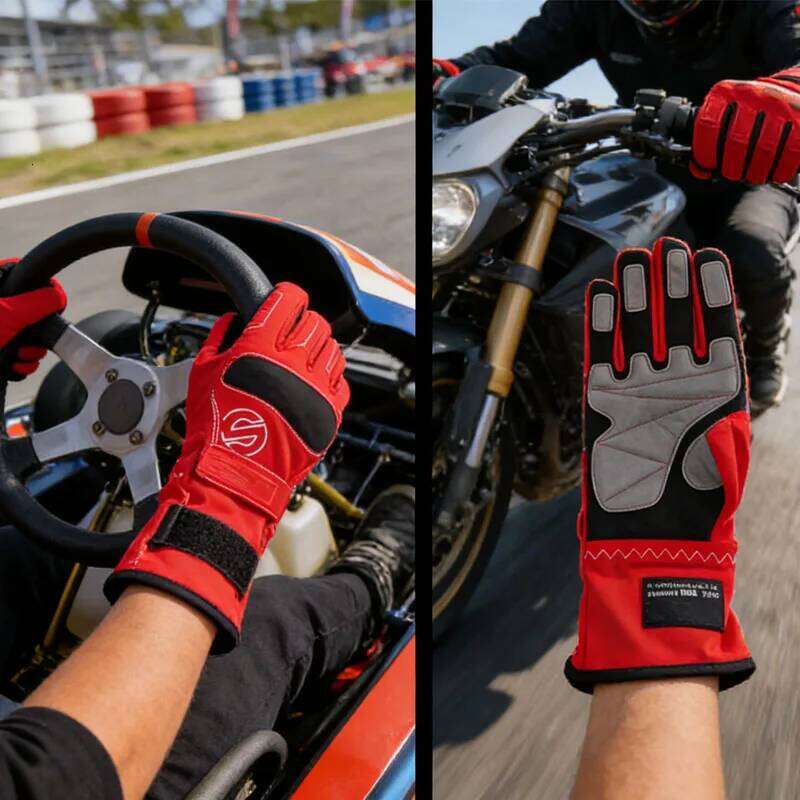 High-Grip SPCO Logo Racing - Professional Drifting Car Motorcycle Kart Driving Sports Hand Gloves for Competition 26H0224
