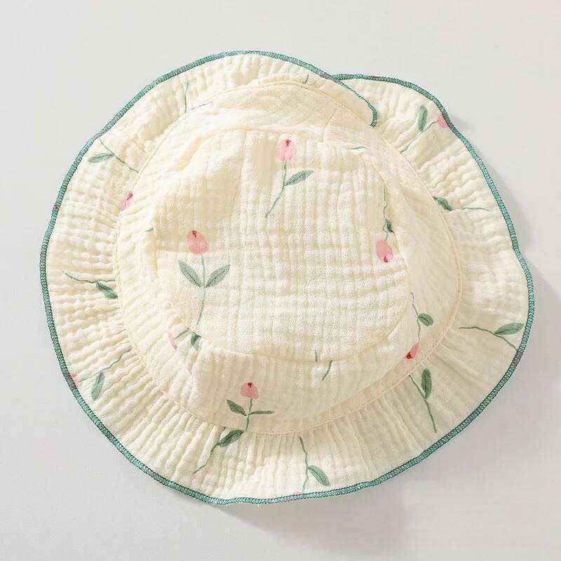 Spring Autumn Newborn Baby Girl Clothes Cute Floral PrintLong Sleeve Jumpsuit with Matching Hat 26H0224