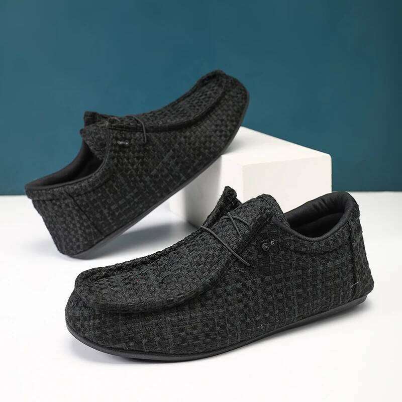 Man's Sneakers Canvas Casual Comfort Loafers for Men Lightweight Driving Walking Male Lazy Flat Shoes