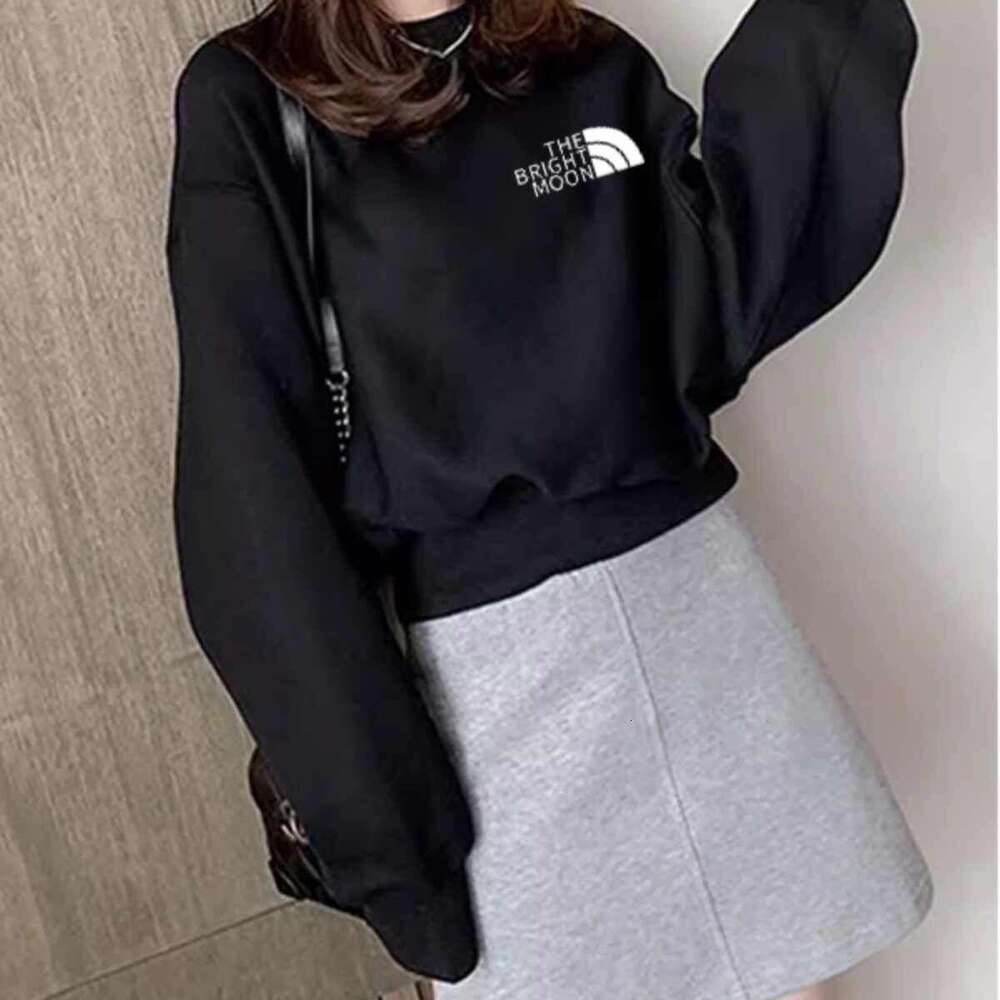 Women's Fleece-Lined Sweatshirt, Autumn Winter 2025 New Popular Fashion Design, Stylish And Chic, Waist-Cinching Short Top For Petite Figures