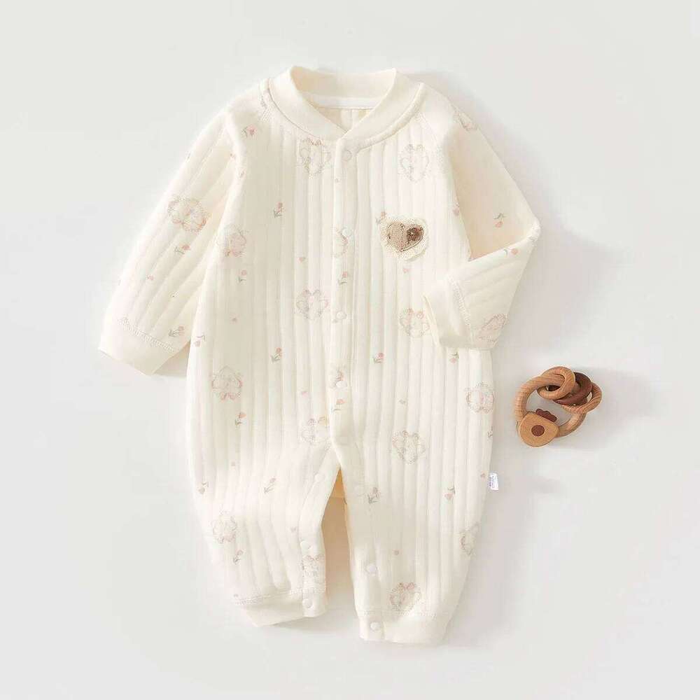 2026 New Cotton Newborn Romper Infant Comfortable Jumpsuit Full Printed Baby Onesie Bodysuit Breathable Outfit 26H0224