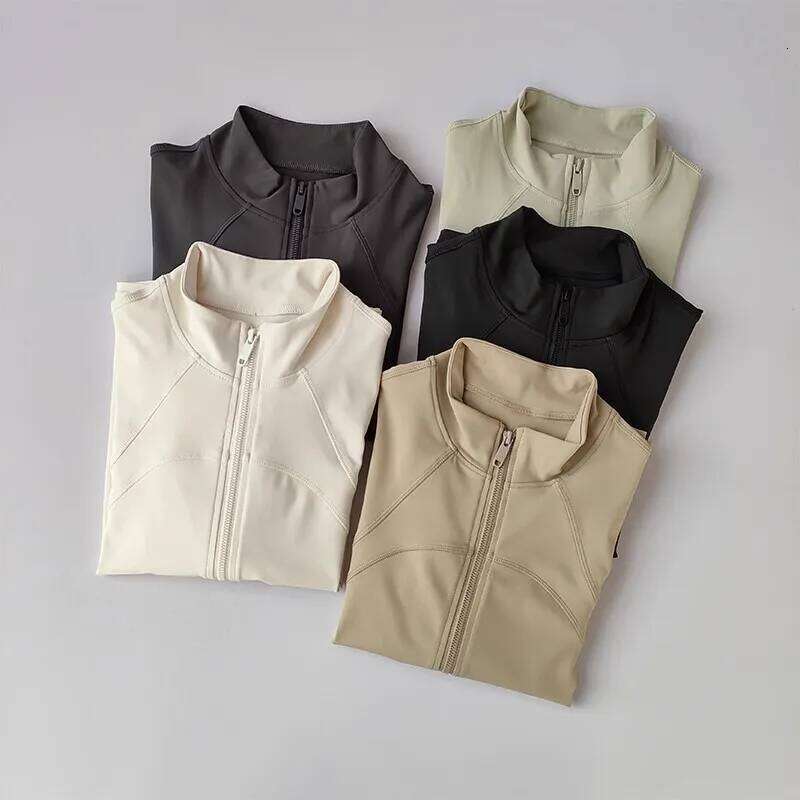 Women's High-End Yoga Fitness Autumn Stand Collar Long Sleeve Windproof Sports Running Training Top 26Y0224