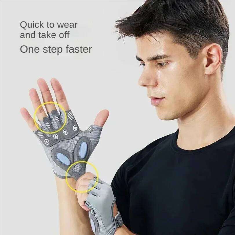 1 Pair Gym Body Building Training Fitness Sports Weight Lifting Exercise Slip-Resistant for Women Men Yoga Gloves 26H0224