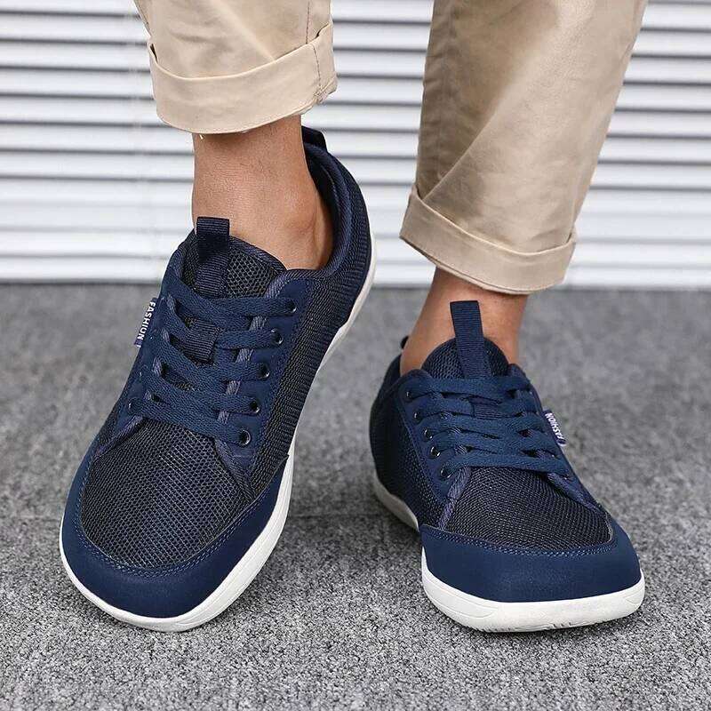 Hot Selling Fashion Men's Sneakers Wide Toe Breathable Barefoot Sports Large Summer New Trendy Black Mesh Casual Walking Shoes
