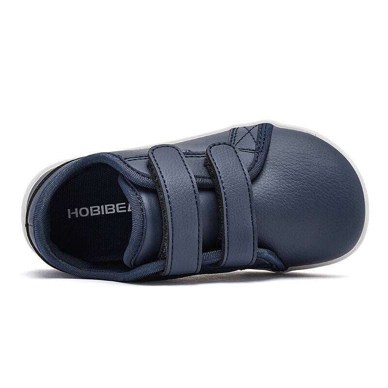 HOBIBEAR Boys Girls Barefoot Kids Wide Toe Minimalist Sneakers Lightweight Hook Loop Artificial Leather Shoes 26W0224