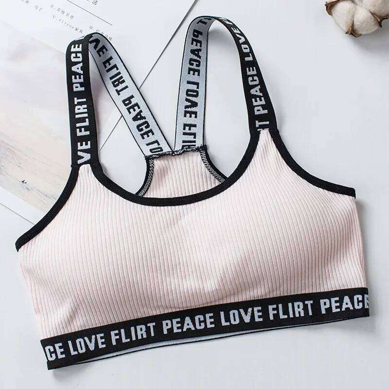 Women's Sports Push Up Yoga Bra Sport Running Gym Fitness Tops Black White Letters Seamless Underwear 26Y0224