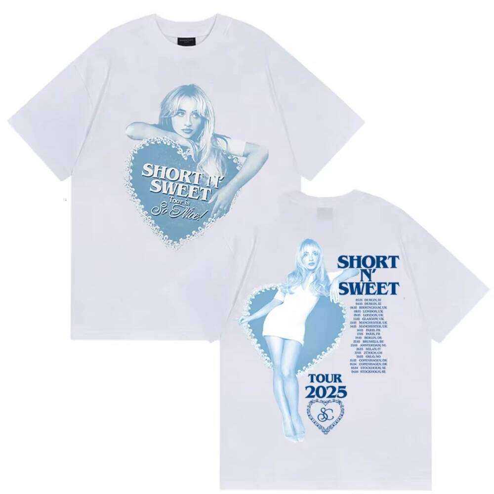 Sabrina Carpenter Tour 2025 Print T-Shirt Short N' Sweet Aesthetic Clothing Men's Women's T-shirts Summer Cotton Tops T Shirts C260224