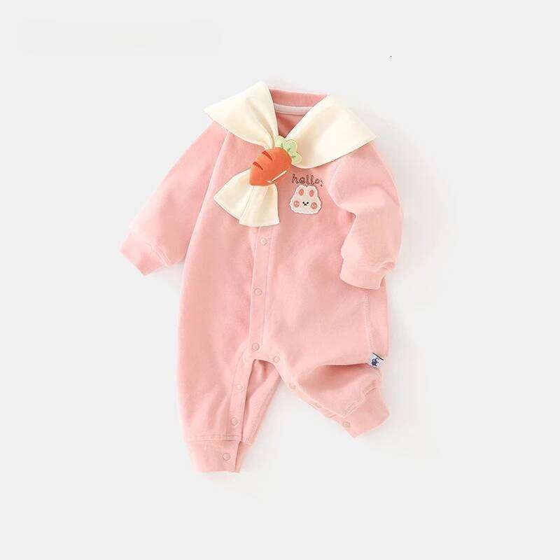 Spring Autumn Navy Collar Long Sleeve Romper - Baby Boy & Girl Infant Outerwear Bodysuit 26Y0224