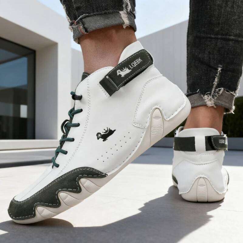 Casual Bare Boots Breathable Original Comfortable Soft Soled Men's High-quality Loafers Handmade Leather Flat Shoes