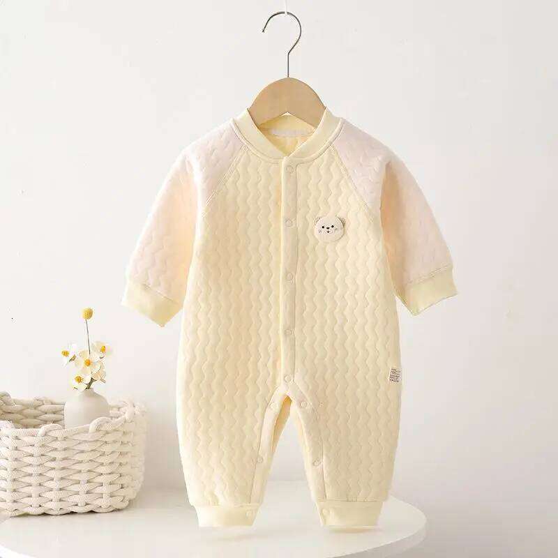 Baby Boneless Newborn Warm Romper Boys and Girls Bodysuit Long Sleeve Climbing Suit 26H0224