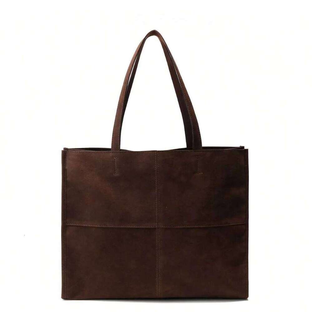 Large Capacity Suede Tote Retro Shoulder Bag High Quality Quilting Handbags and Purses Bags for Women Shopper Z260224