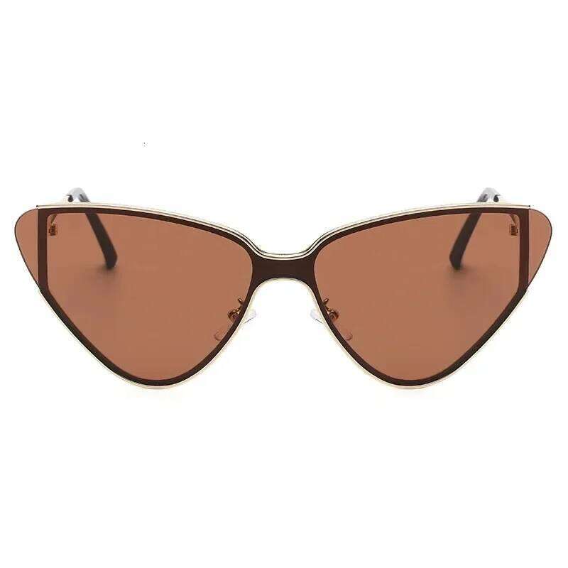 Fashion Cat Eye Sunglasses Luxury Brand Design Women Metal Triangle Sun Glasses Retro Lady Shades Eyewear Oculos Gafas De Sol 26W0224