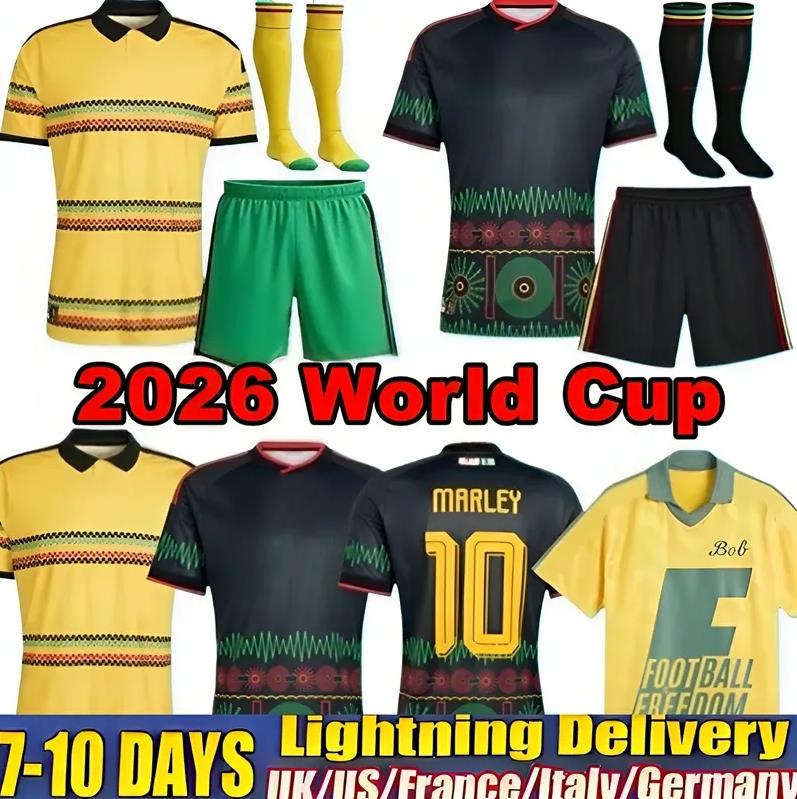 Jamaica Soccer Jersey 2026 World Cup 26 27 Marley National Team ANTONIO Nicholson MORRISON Kids Kit Maillots De Foot Camesitas De Futol Bob 1998 Retro Football Shirt