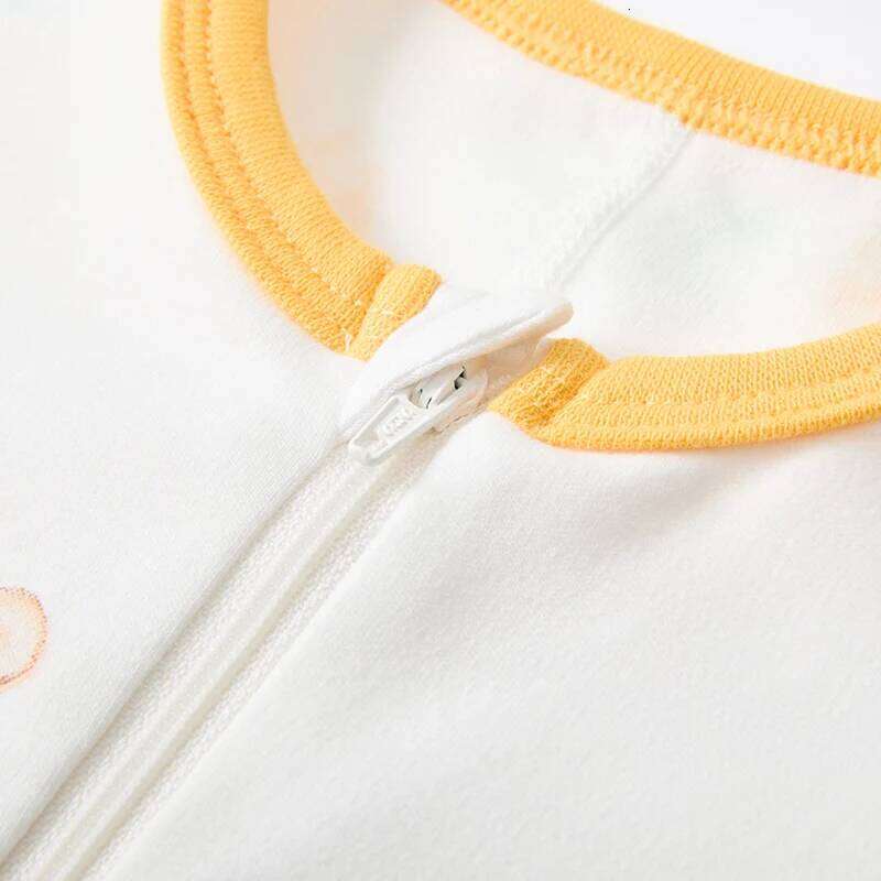 1-6T Children Footed Onesie Pajamas Toddler Baby Zipper Romper loungewear Boy Girl Spring Autumn Cotton Long Sleeves Sleepwear 26H0224