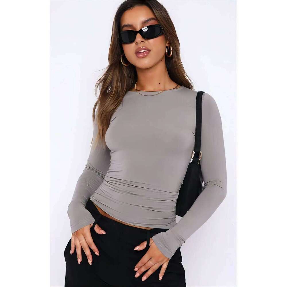 2026 New Seamless T Shirts Fitness Clothes Long sleeved T-shirt Yoga Shirt Gym Running Active Wear Sport Top 26Y0224