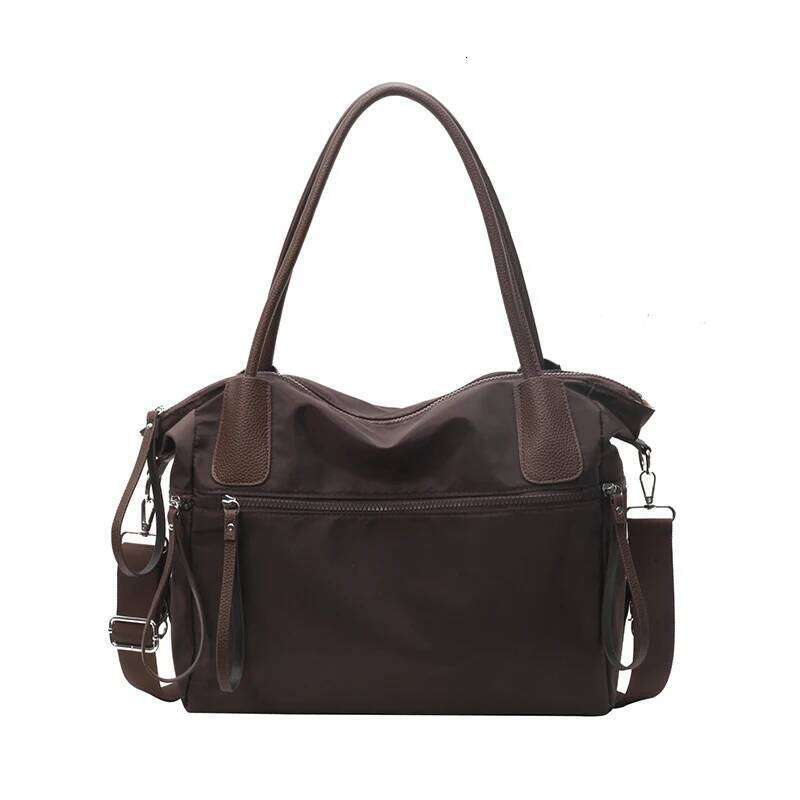 Large capacity, lightweight, simple and casual handbag, retro, fashionable, multi-functional shoulder bag, equipped with adjusta Z260224