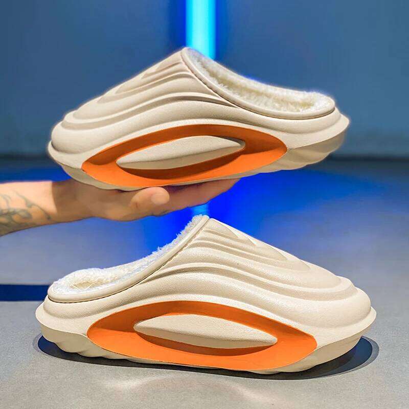 MAEDEF House Slippers for Men Winter Warm Indoor Outdoor Anti-Skid Comfortable Thermal Footwear with Plush Lining Women Shoes