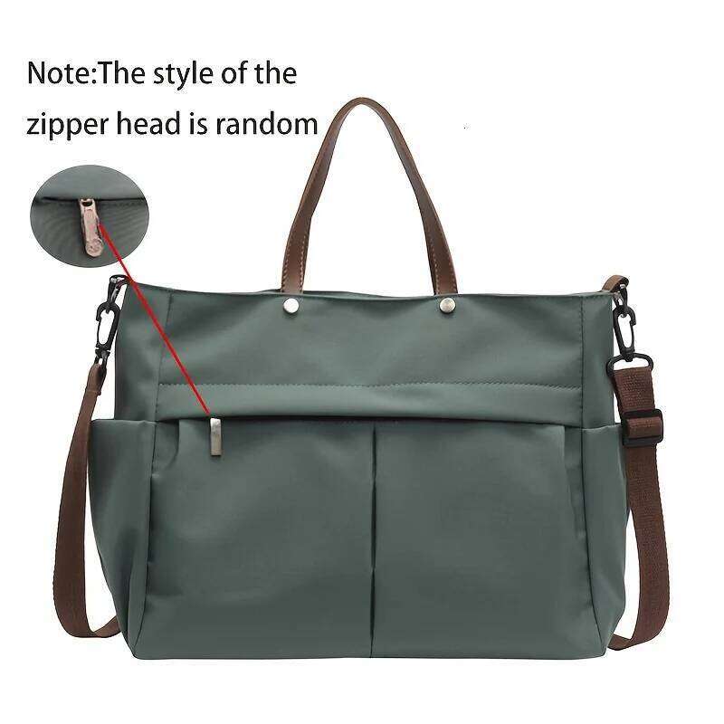 Stylish Nylon Women Tote Shoulder Bag Featuring Two Pockets Large Capacity Commuting Handbag Z260224