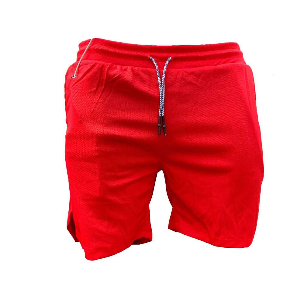Summer new cross-border fake two-piece casual sports fitness personalized trendy quick-dry shorts with anti-exposure double-layer design