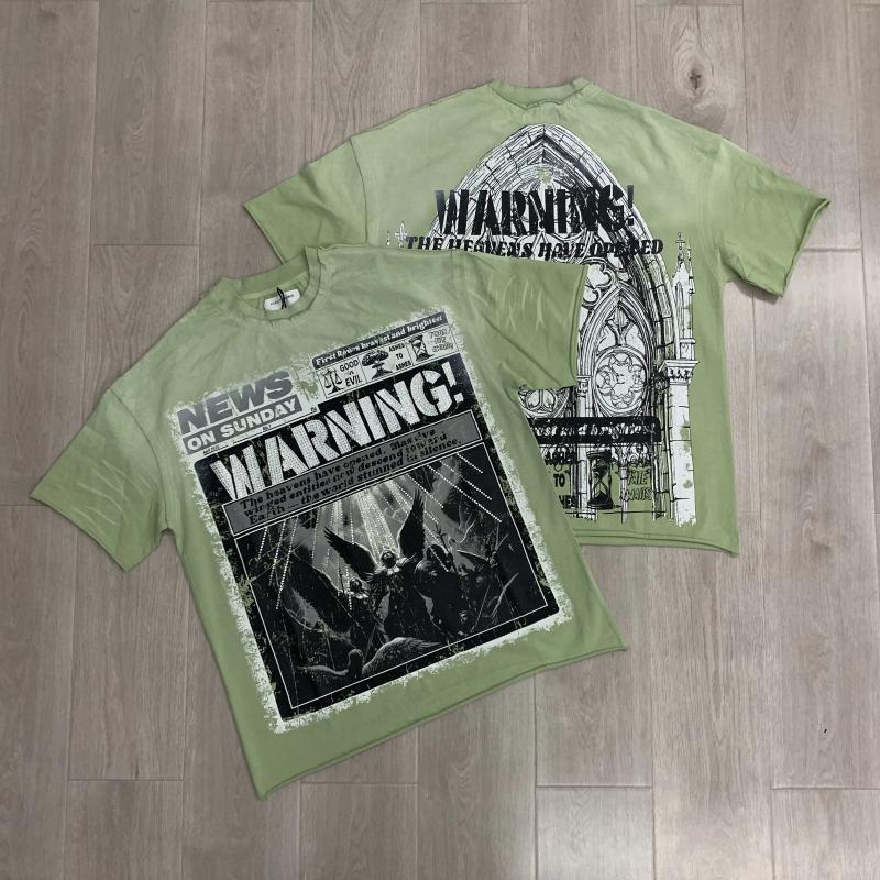 Men's T Shirts Streetwear Vintage Washed Diamond Cropped Tee For Men Crew Neck Short Sleeve Loose Cotton Rhineston Tshirts Oversized