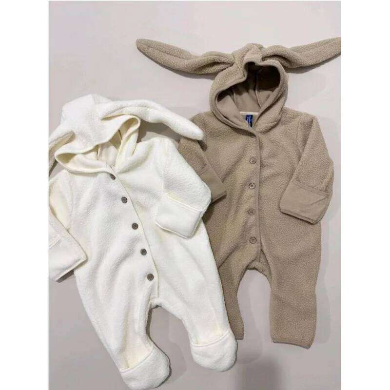 Winter Rompers Girl Baby Cute RabbitLamb Fur Fleece Warm Infant Toddler Boys Playsuit Kid Casual Jumpsuit 26H0224