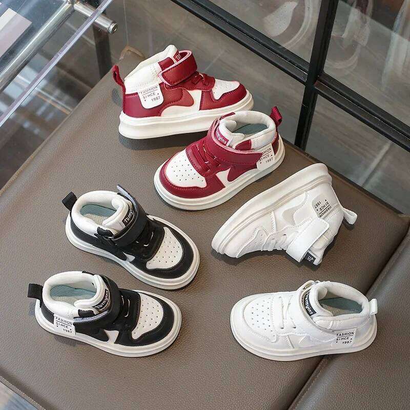 2024 Autumn Winter New Children Sneakers for Girls Boy Fashion Korean Style Soft Bottom Anti-slippey Baby Versatile Shoe 26W0224