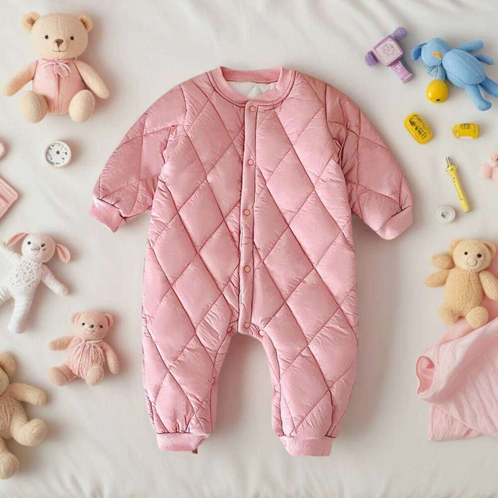 Fashion Long Sleeve Baby Rompers Thicken Fleece Warm Winter Infants Clothing 26H0224