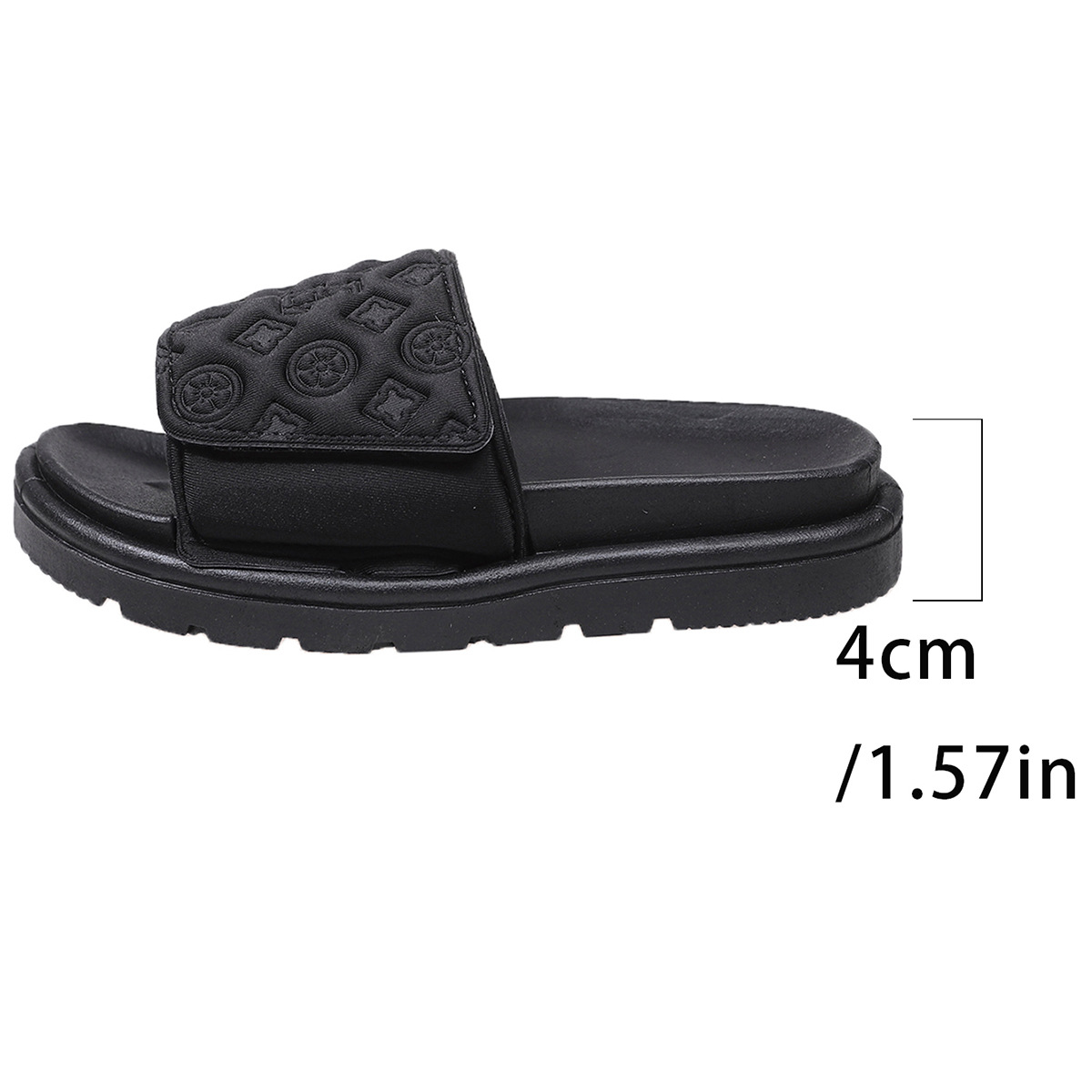 Free Shipping 2026 Summer New Embossed Design Women's Thick Bottom Slippers Outdoor Beach Versatile Fashion Cool Slippers
