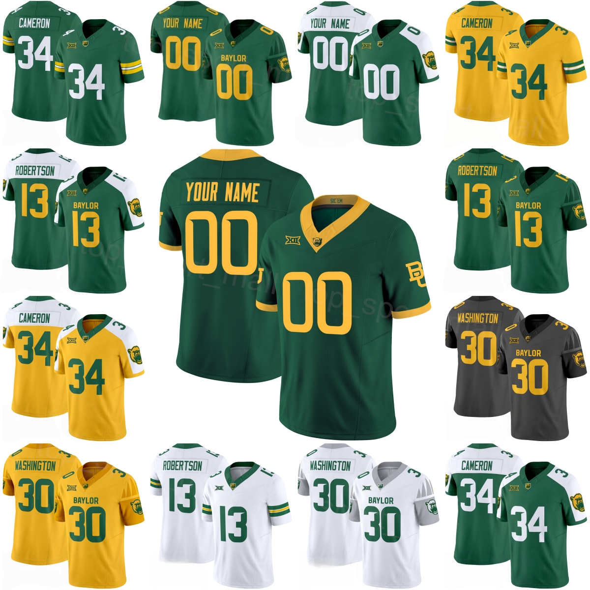 Man Football College Baylor Bears Jerseys 2026 Kid Women 13 Sawyer Robertson 22…