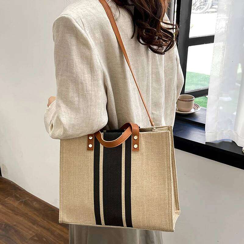 Shopper Tote Simple Canvas Ladies Handbags School Girls Book Bag Crossbody For Women Top Handle Bags Z260224
