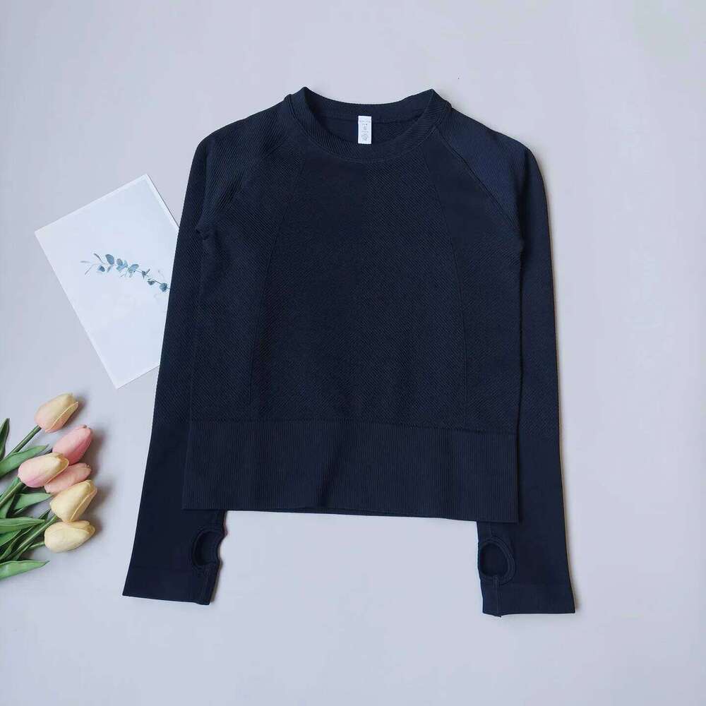 Slim Fit Quick Dry Training Top, Women's Round Neck Long Sleeve Yoga Shirt, Professional Workout Wear 26Y0224