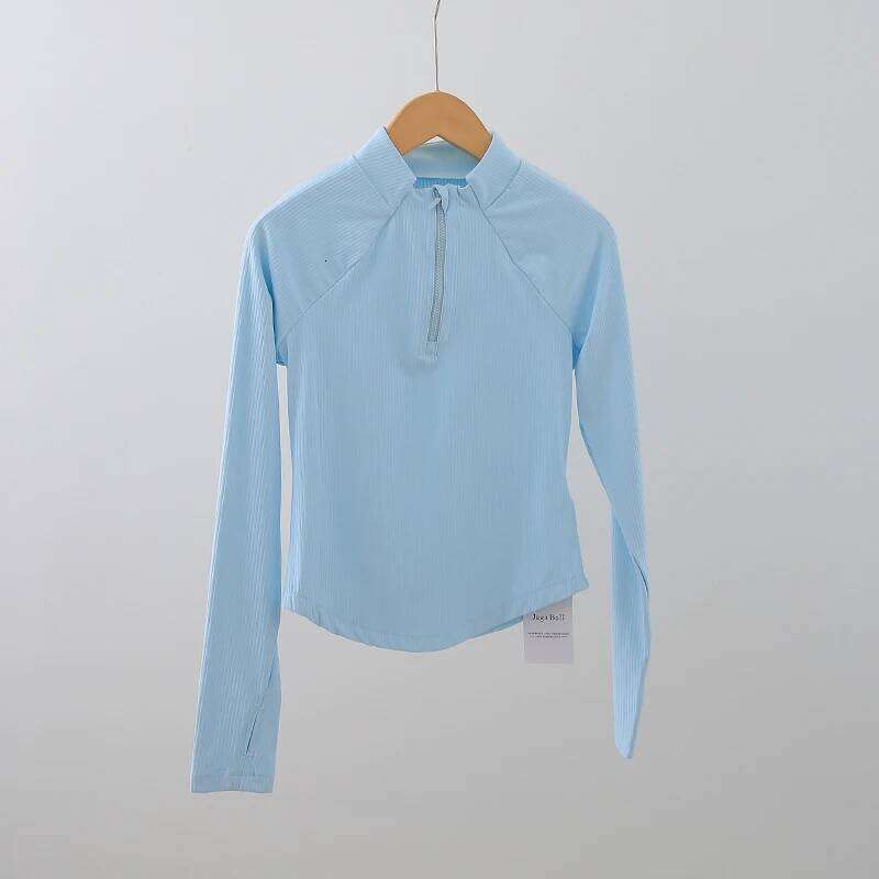 Slim-fit Stand-up Collar Half Zipper Yoga Long Sleeve Autumn Winter Running Sports Top Quick-drying Fitness Suit for Women 26Y0224