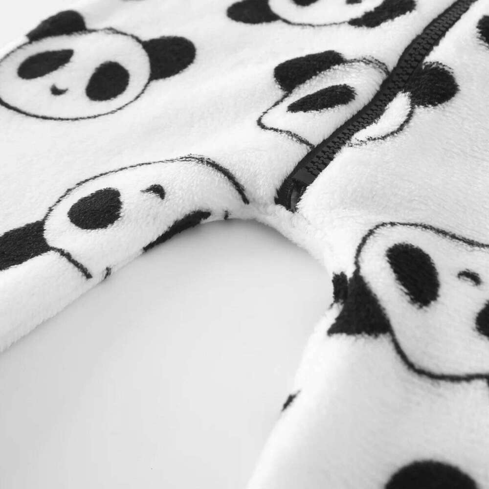 Warm Cute Panda Winter Baby Rompers Long Sleeve Infants Little Kids Jumpsuits Clothing Zipper 26H0224