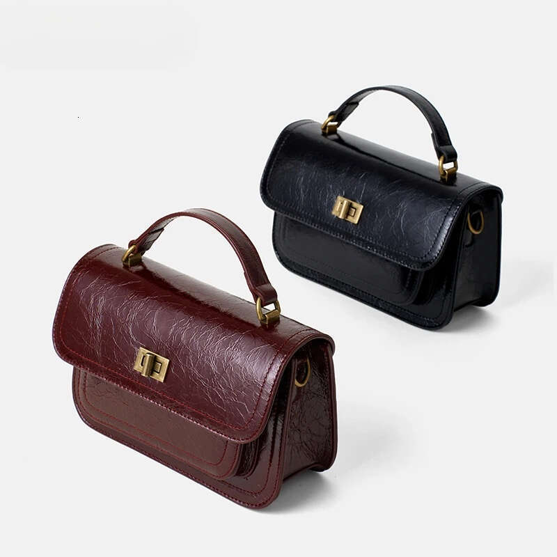 Women's Genuine Cow Leather Shoulder Bags Ladies Fashion Versatile Designer Luxury Crossbody Bag Female Retro Handbags For Lady