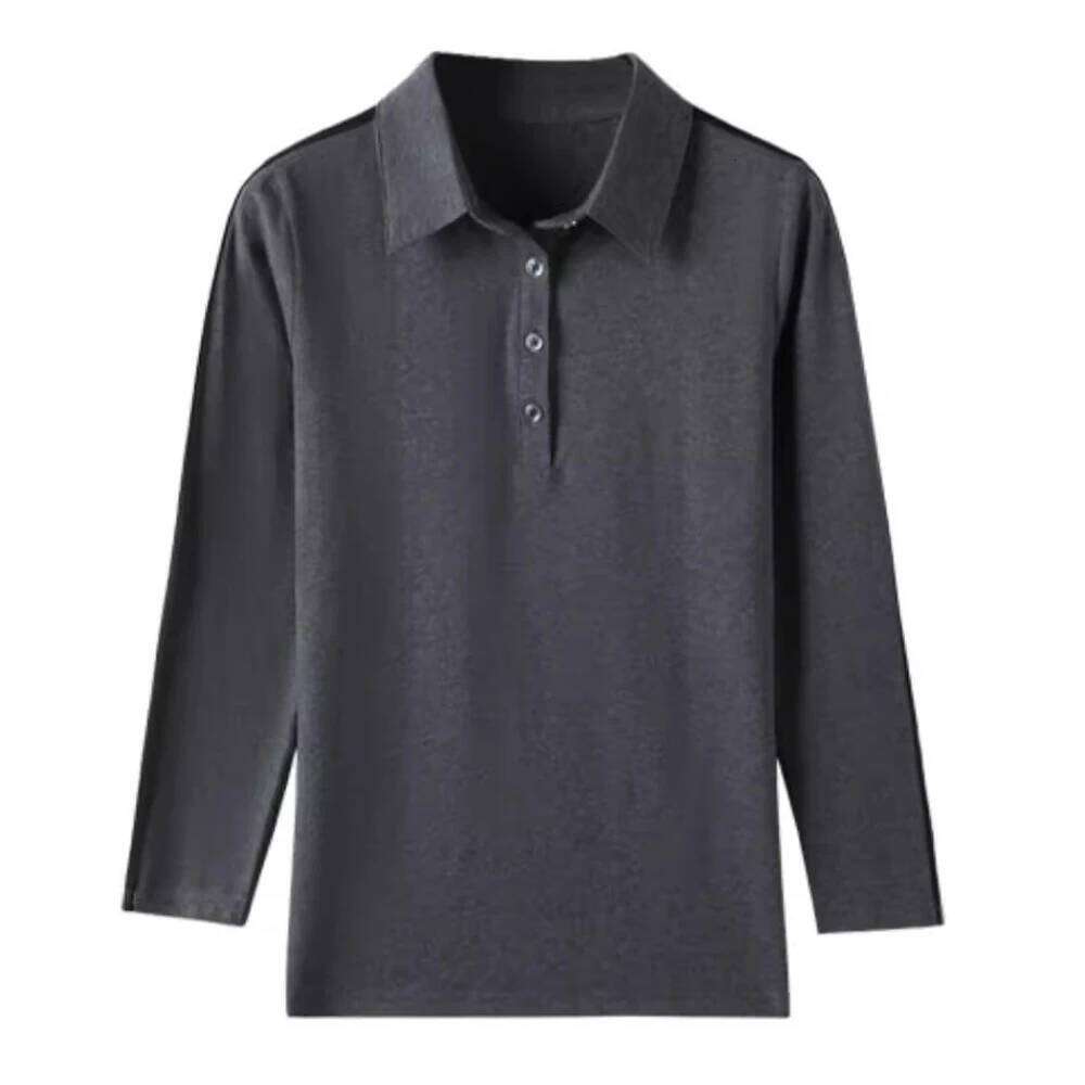 European Station Long sleeved T-shirt Women's Summer New Fashion Light Pure Cotton Polo Neck Casual Large Size Loose Top 26W0224