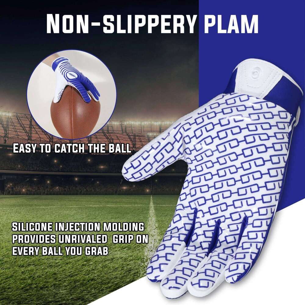 HANDLANDY Youth American Boys, Sticky Wide Receiver for Kids, Rugby Football Gloves 26H0224