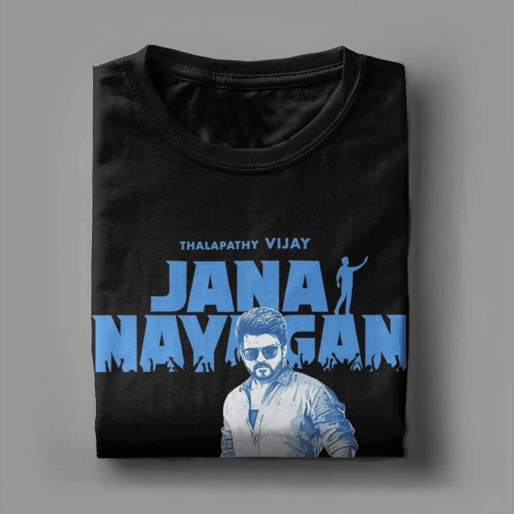 Men Women's Vijay Thalapathy Jana Nayagan One Last Dance T Shirt Cotton Clothes Short Sleeve Crewneck Tees Plus Size T-Shirt H260224