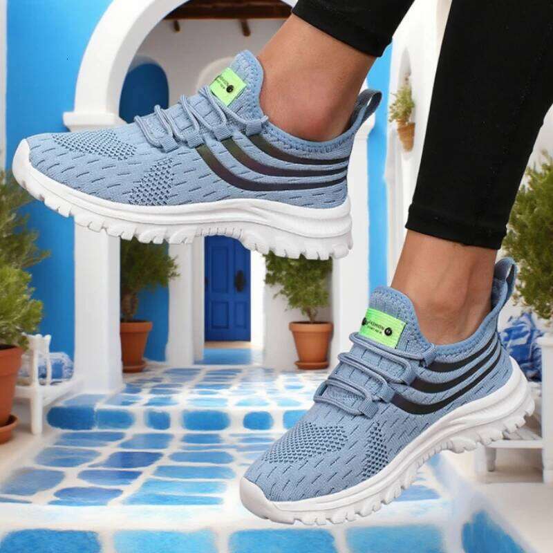 Women's Mesh Running Light Breathable Comfortable Non Slip Flat Outdoor Travel Gym Training Shoes Zapatos De Mujer