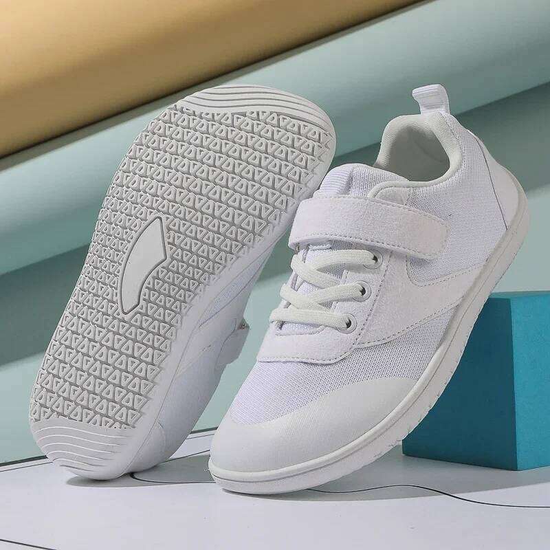 Little Big Kid Wide Barefoot Boys Girls Minimalist Sneakers Lightweight Non Slip Narutal Children Walking Shoes Skate Flat 26W0224