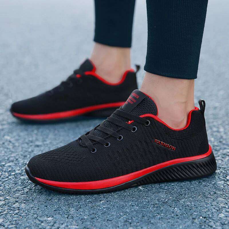 MAEDEF for Black Casual Men Women Knit Sneakers Breathable Athletic Running Walking Gym Shoes