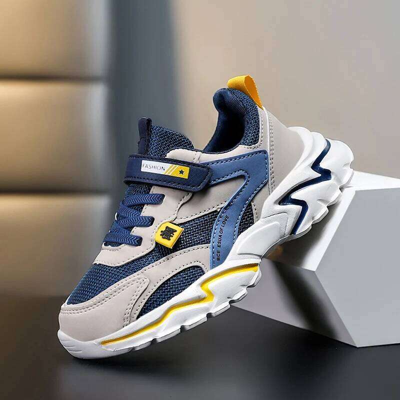 Boys' Summer Mesh Breathable Sneakers Anti-Skid Outdoor Tennis Shoes for Children Sport Running Size 28-39 26W0224