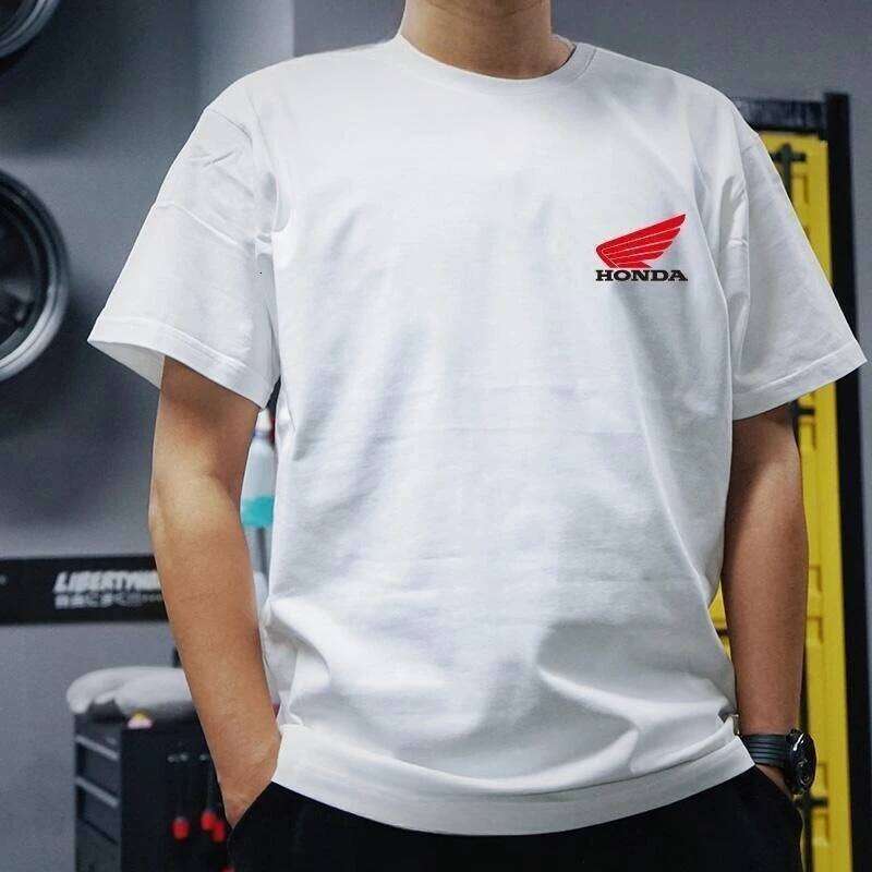 Honda Men's and Women's T-shirts Summer Locomotive Motorcycle Riding CBR Gold Wing Racing Short-sleeved Cultural Shirt Ins H260224