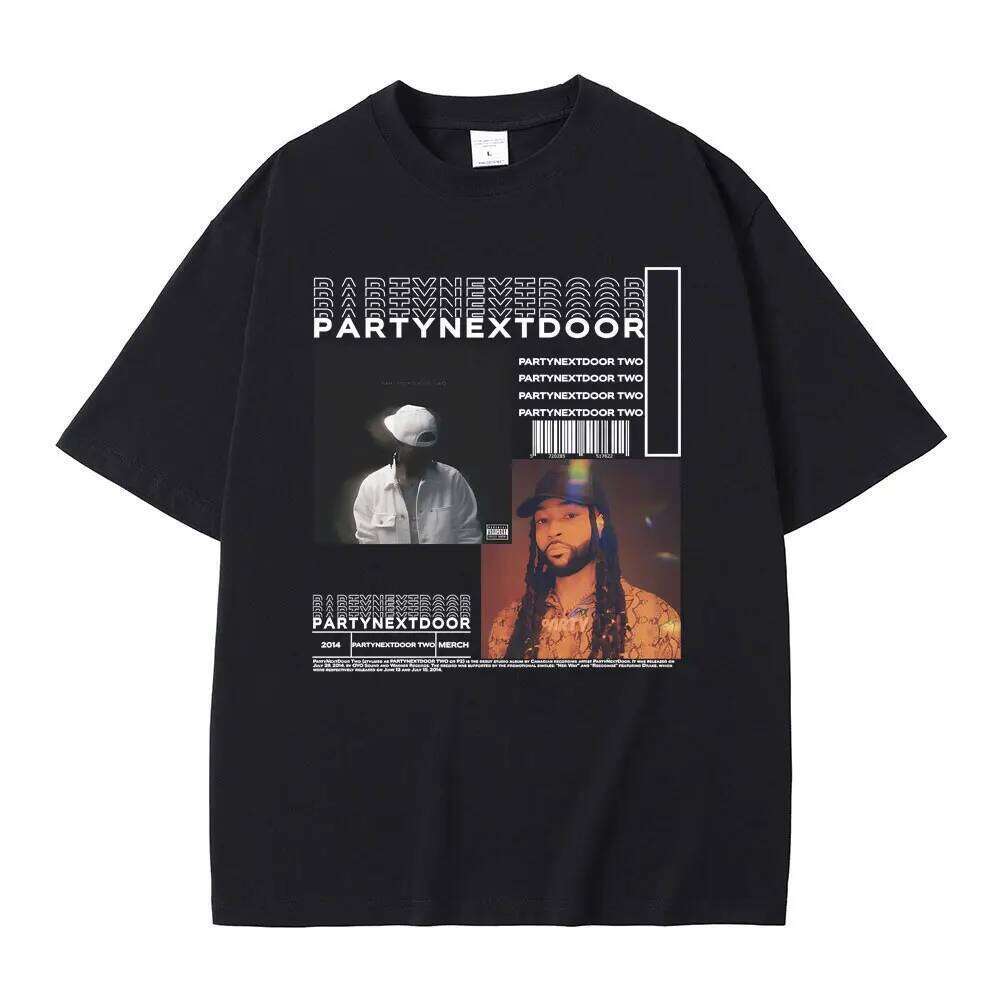 Rapper Partynextdoor Two Album Graphic Tshirt Male Hip Hop Vintage T-shirts Men's Cotton Tees Oversized T Shirt H260224