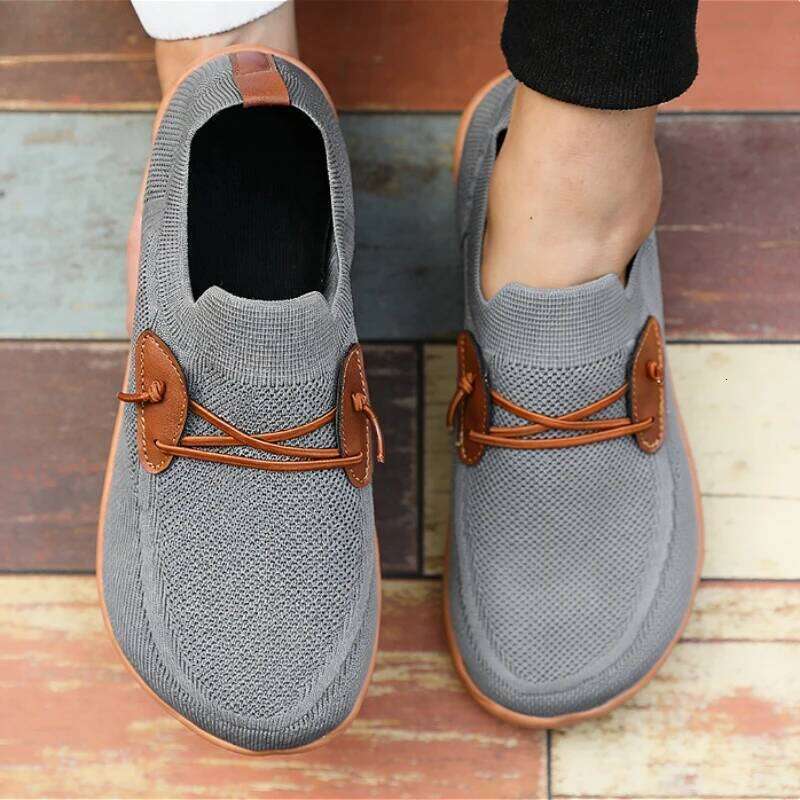 WideToe Barefoot for Men Zero Drop Sole Minimalism Walking Breathable Soft Non-slip Flats Loafer Mens Driving Shoes